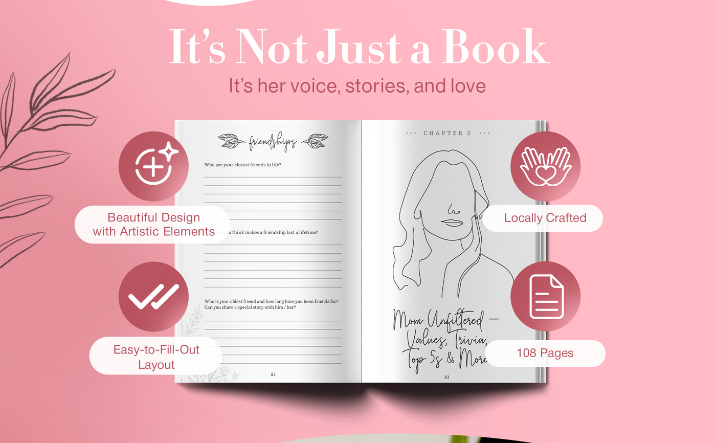 Mom, Tell Me Your Story: A Guided Journal and Memory Book to Cherish Mom's Legacy, Gifts for Mom